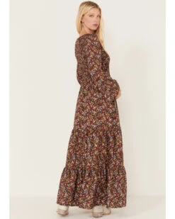 Molly Bracken Women's Hillary Floral Print Maxi Dress 7 Molly Bracken Women's Hillary Floral Print Maxi Dress -Cowgirl Drape Sales 2000379475 601 P4
