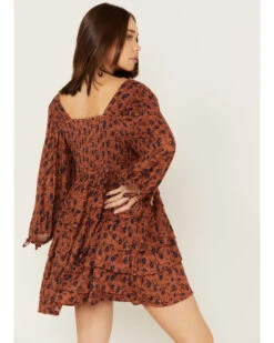 Jen's Pirate Booty Women's Floral Print Wildflower Iza Mini Dress -Cowgirl Drape Sales 2000379669 220 P4