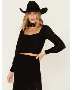 Idyllwind Women's Dallas Smocked Lace Crop Top -Cowgirl Drape Sales 2000380684 001 P1