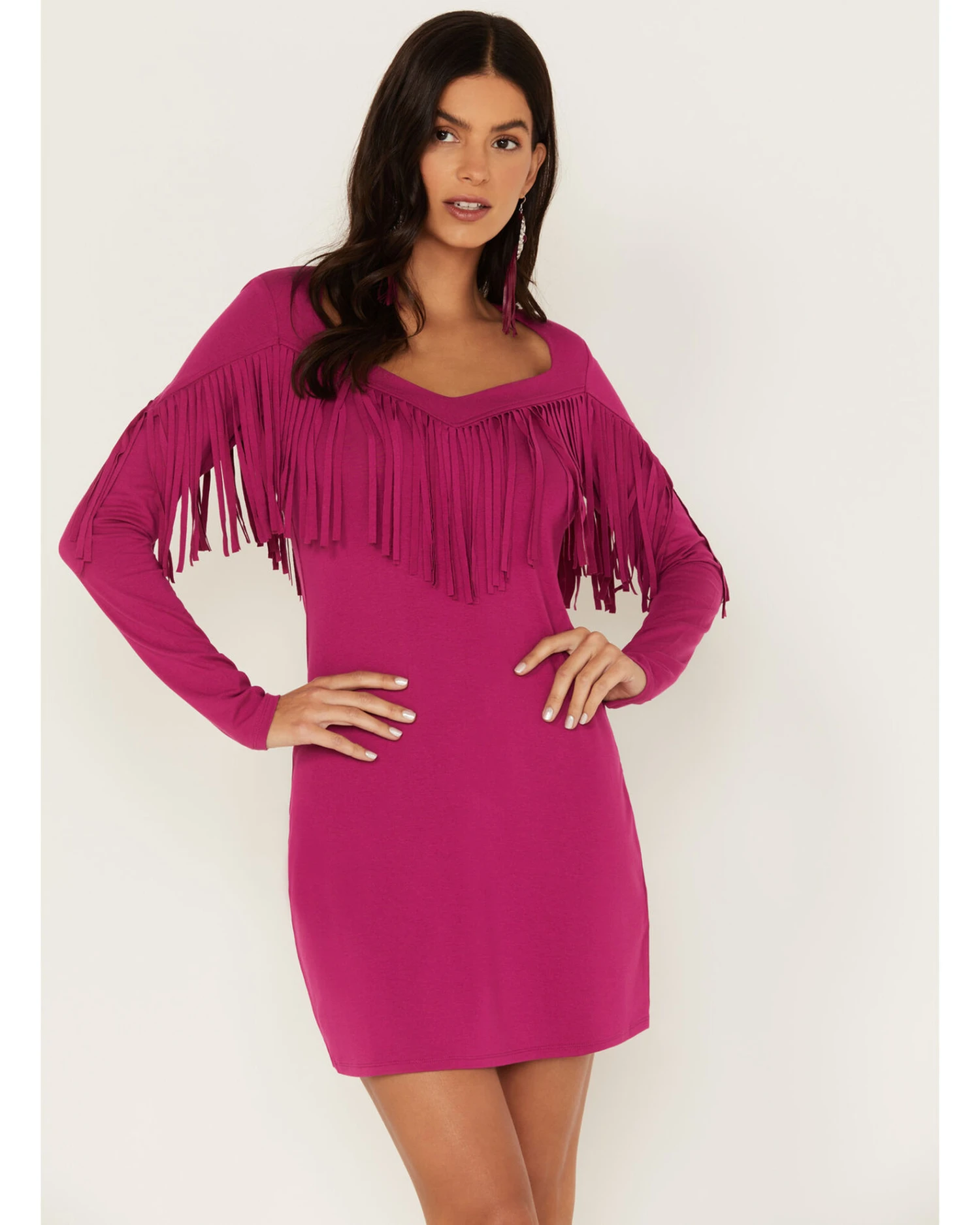 Idyllwind Women's Bryan Long Sleeve Fringe Knit Dress 3 Idyllwind Women's Bryan Long Sleeve Fringe Knit Dress - Image 3