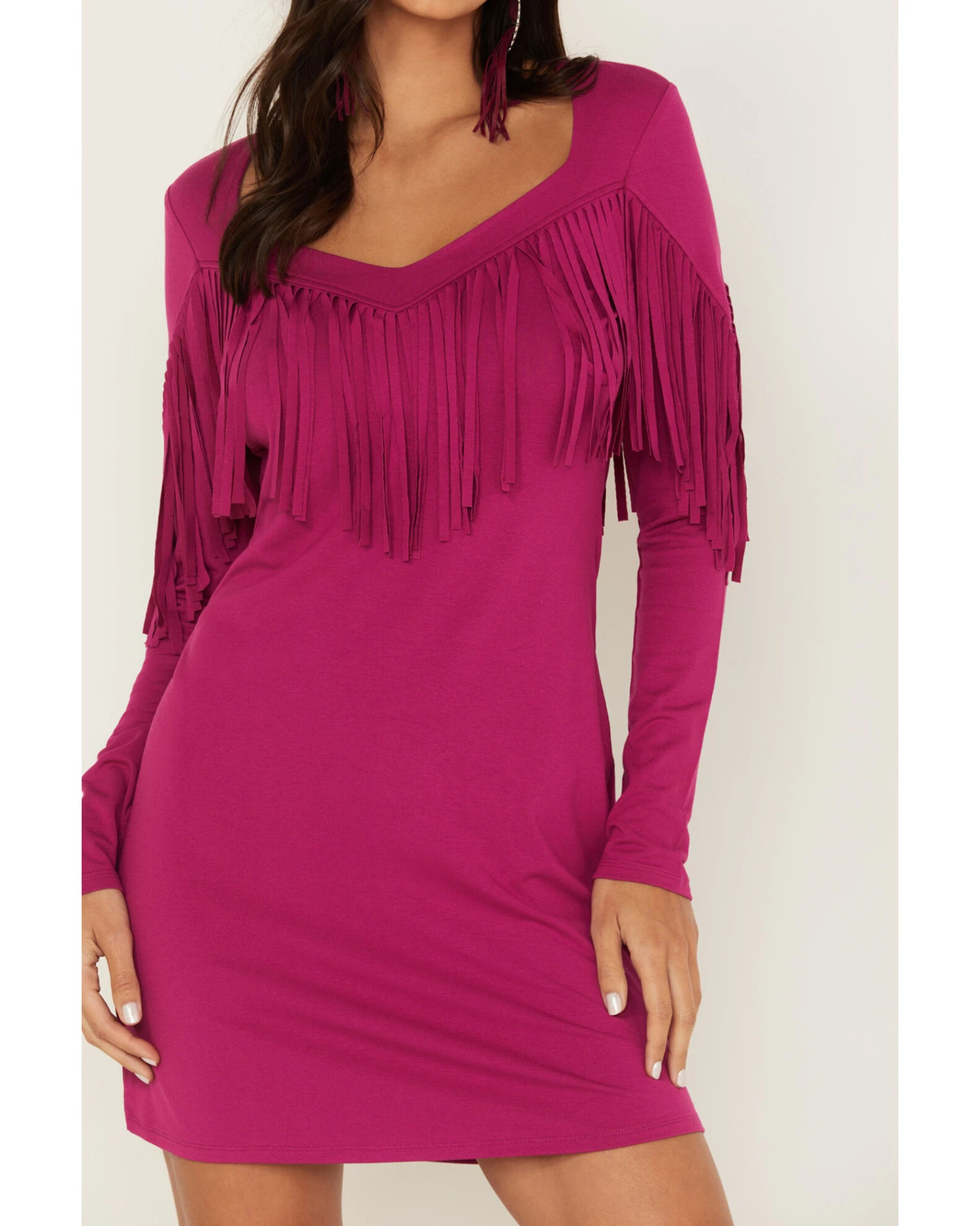 Idyllwind Women's Bryan Long Sleeve Fringe Knit Dress 2 Idyllwind Women's Bryan Long Sleeve Fringe Knit Dress - Image 2