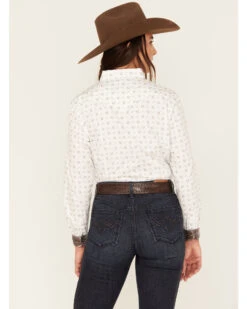 Rough Stock By Panhandle Women's Long Sleeve Pearl Snap Western Shirt -Cowgirl Drape Sales 2000381076 110 P4