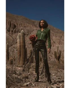 Wonderwest Women's Leather Fringe Pants -Cowgirl Drape Sales 2000382473 001 P1