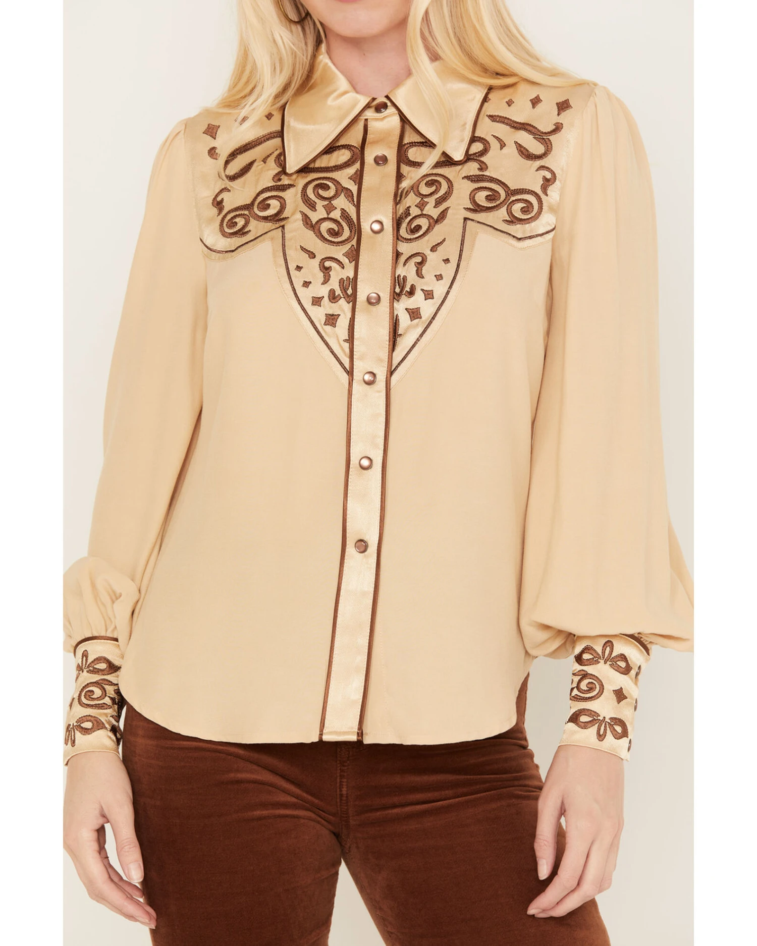 Shyanne Women's Long Sleeve Embroidered Western Snap Shirt 2 Shyanne Women's Long Sleeve Embroidered Western Snap Shirt - Image 2