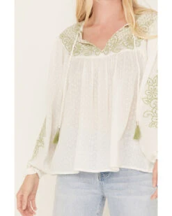 Cleo + Wolf Women's Embroidered Long Sleeve Blouse 7 Cleo + Wolf Women's Embroidered Long Sleeve Blouse -Cowgirl Drape Sales 2000382879 100 P3