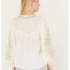 Cleo + Wolf Women's Embroidered Long Sleeve Blouse