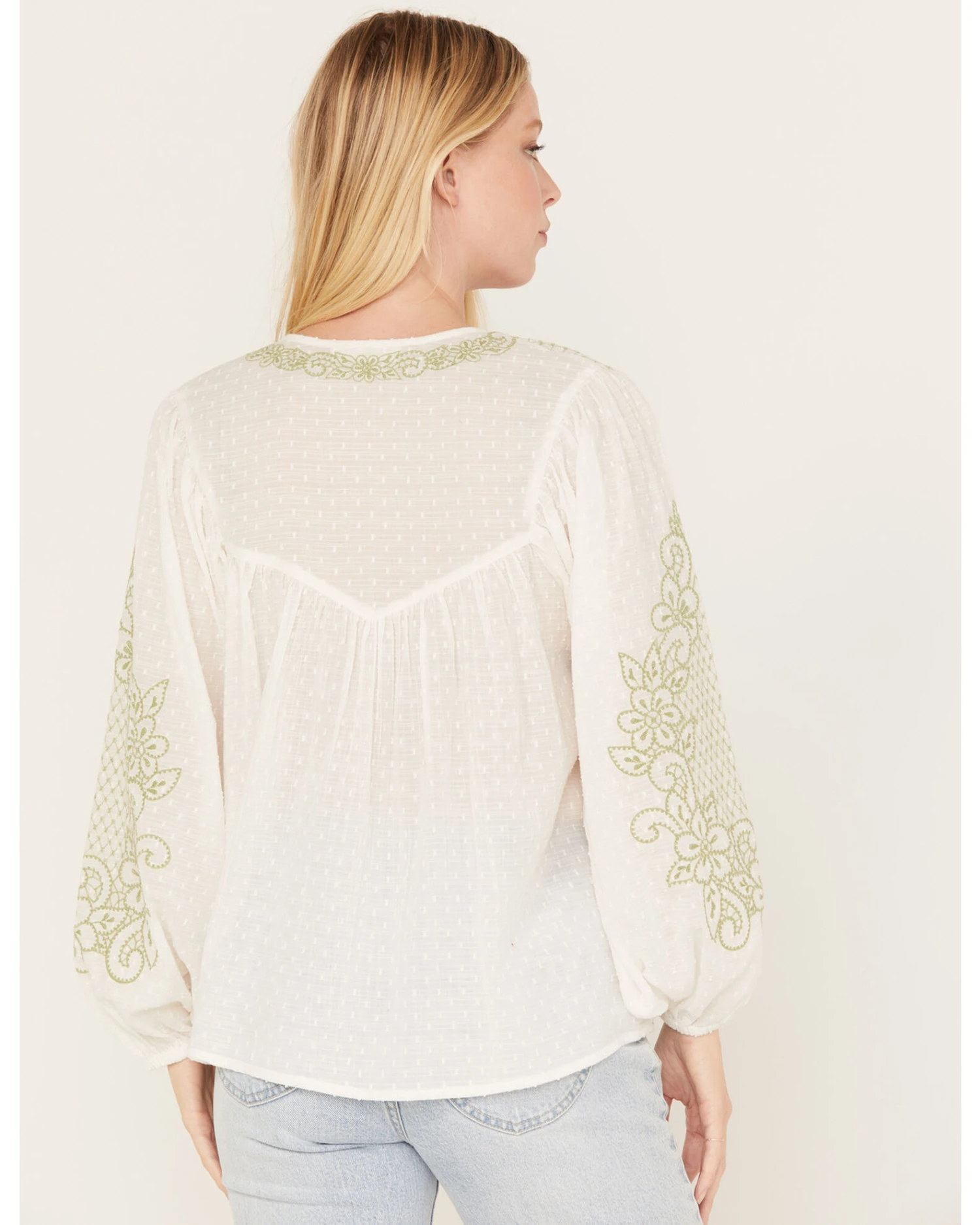 Cleo + Wolf Women's Embroidered Long Sleeve Blouse 1 Cleo + Wolf Women's Embroidered Long Sleeve Blouse