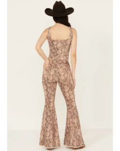 Shyanne Women's High Rise Snake Print Super Flare Jeans