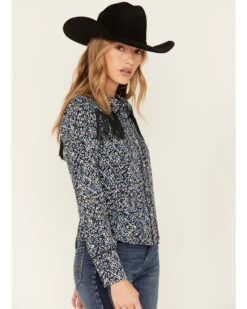 Idyllwind Women's Brooks Print Fringe Long Sleeve Button Down Shirt -Cowgirl Drape Sales 2000382996 410 P2