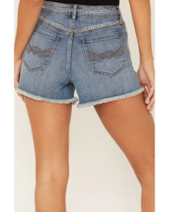 Idyllwind Women's Shiloh Drive Light Wash High Rise Rhinestone Studded Shorts 7 Idyllwind Women's Shiloh Drive Light Wash High Rise Rhinestone Studded Shorts -Cowgirl Drape Sales 2000383009 414 P4