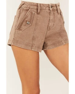 Cleo + Wolf Women's High Rise Stretch Shorts -Cowgirl Drape Sales 2000383232 251 P2