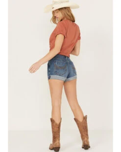 Idyllwind Women's Oakland Mid Rise Rebel Shorts -Cowgirl Drape Sales 2000383276 414 P3