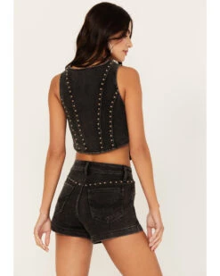 Idyllwind Women's Delrose Drive Studded Denim Vest -Cowgirl Drape Sales 2000383303 001 P4