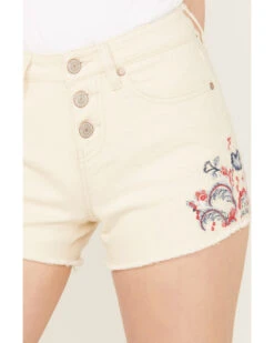 Shyanne Women's Mid Rise Americana Embroidered Shorts 6 Shyanne Women's Mid Rise Americana Embroidered Shorts -Cowgirl Drape Sales 2000383367 100 P2