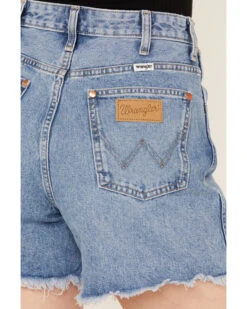 Wrangler Women's Light Wash High Rise A-Line Cutoff Donna Shorts -Cowgirl Drape Sales 2000383483 400 P4