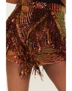 Any Old Iron Women's Sequins And Fringe Shorts -Cowgirl Drape Sales 2000384064 220 P4