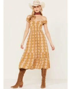 Rock & Roll Denim Women's Southwestern Print Maxi Dress -Cowgirl Drape Sales 2000384991 702 P1