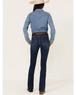 Rock & Roll Denim Women's Dark Wash Mid Rise Bootcut Jeans -Cowgirl Drape Sales 2000385096 416 P3