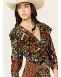 Free People Women's Lennon Dress -Cowgirl Drape Sales 2000385489 900 P2