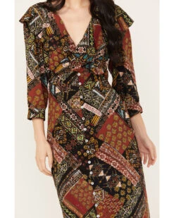 Free People Women's Lennon Dress -Cowgirl Drape Sales 2000385489 900 P3