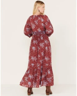 Free People Women's Golden Hour Floral Print Maxi Dress -Cowgirl Drape Sales 2000385491 646 P4