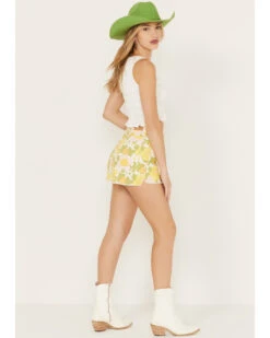 Show Me Your Mumu Women's Floral Arizona High Waisted Shorts 6 Show Me Your Mumu Women's Floral Arizona High Waisted Shorts -Cowgirl Drape Sales 2000385913 900 P3