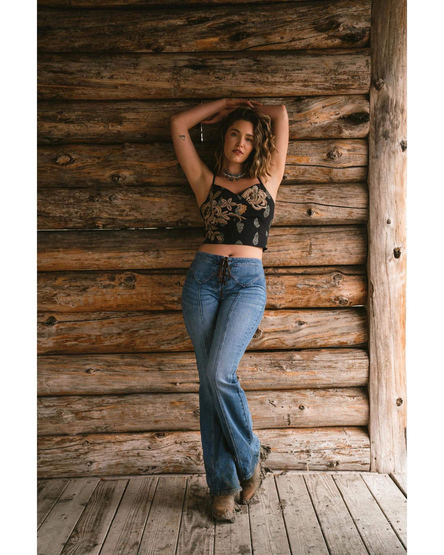 Idyllwind Women's Jessamine Embroidered Smocked Back Crop Top 1 Idyllwind Women's Jessamine Embroidered Smocked Back Crop Top