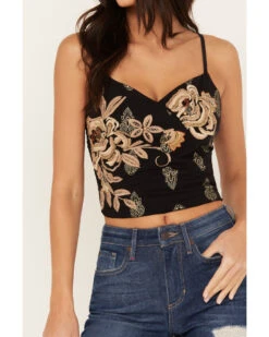 Idyllwind Women's Jessamine Embroidered Smocked Back Crop Top 7 Idyllwind Women's Jessamine Embroidered Smocked Back Crop Top -Cowgirl Drape Sales 2000386121 001 P4