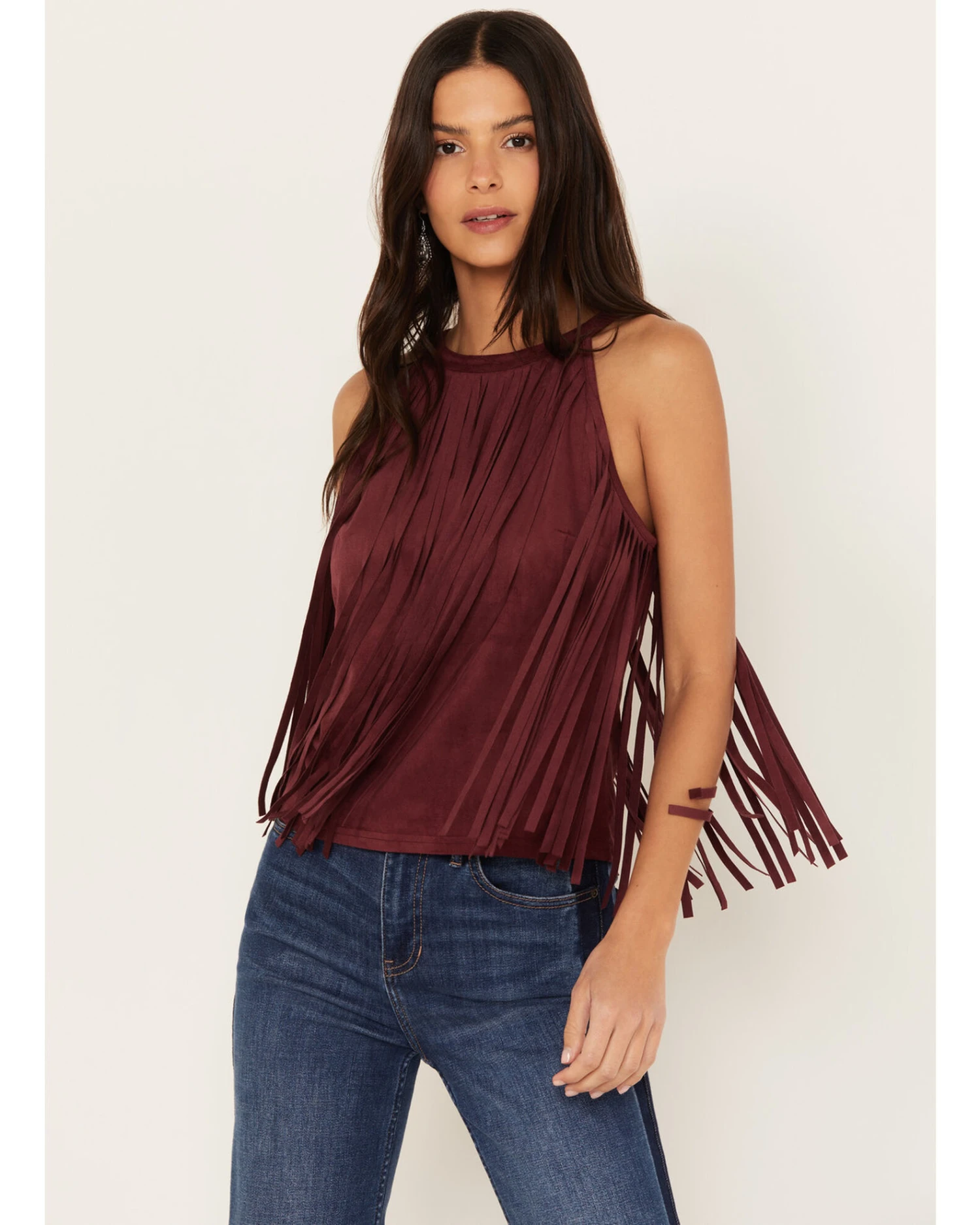 Idyllwind Women's Madie Faux Suede Fringe Tank 4 Idyllwind Women's Madie Faux Suede Fringe Tank - Image 4