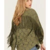 Shyanne Women's Lace Fringe Button Down Shacket