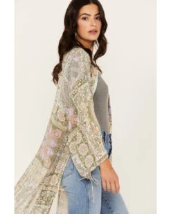 Shyanne Women's Printed Woven Kimono 7 Shyanne Women's Printed Woven Kimono -Cowgirl Drape Sales 2000386187 343 P3