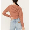 Cleo + Wolf Women's Corset Cropped Hoodie