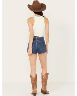 Rolla's Women's Medium Wash High Rise Denim Shorts -Cowgirl Drape Sales 2000386544 414 P3