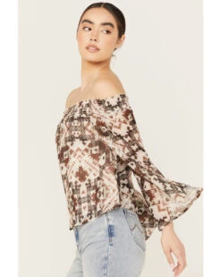 Shyanne Women's Off The Shoulder Chiffon Blouse 7 Shyanne Women's Off The Shoulder Chiffon Blouse -Cowgirl Drape Sales 2000386672 200 P2