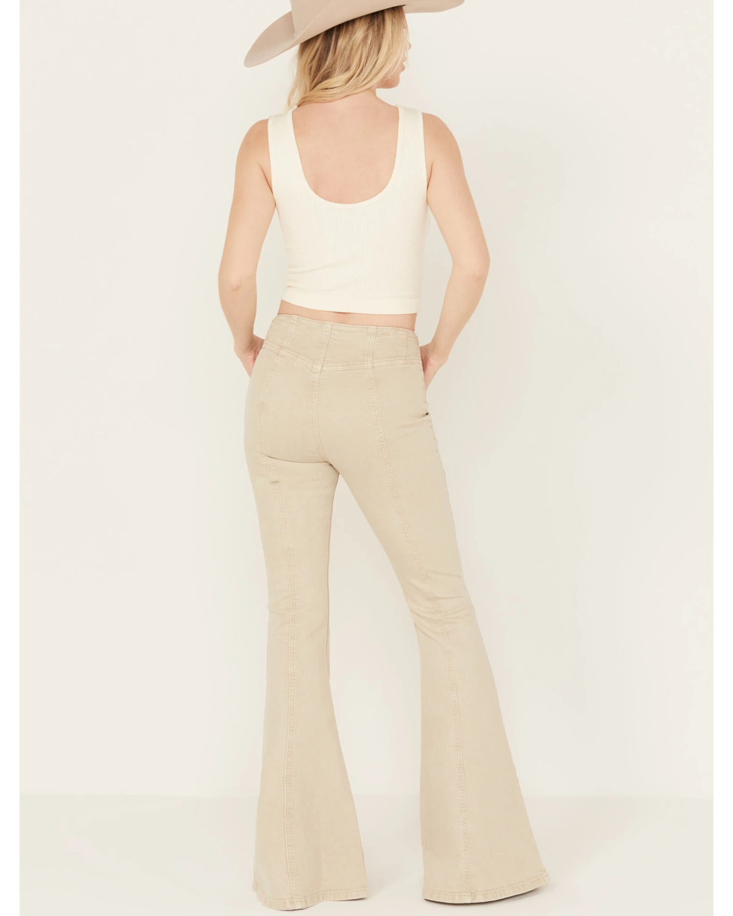 Shyanne Women's Moonstruck High Rise Pull On Super Flare Jeans 3 Shyanne Women's Moonstruck High Rise Pull On Super Flare Jeans - Image 3