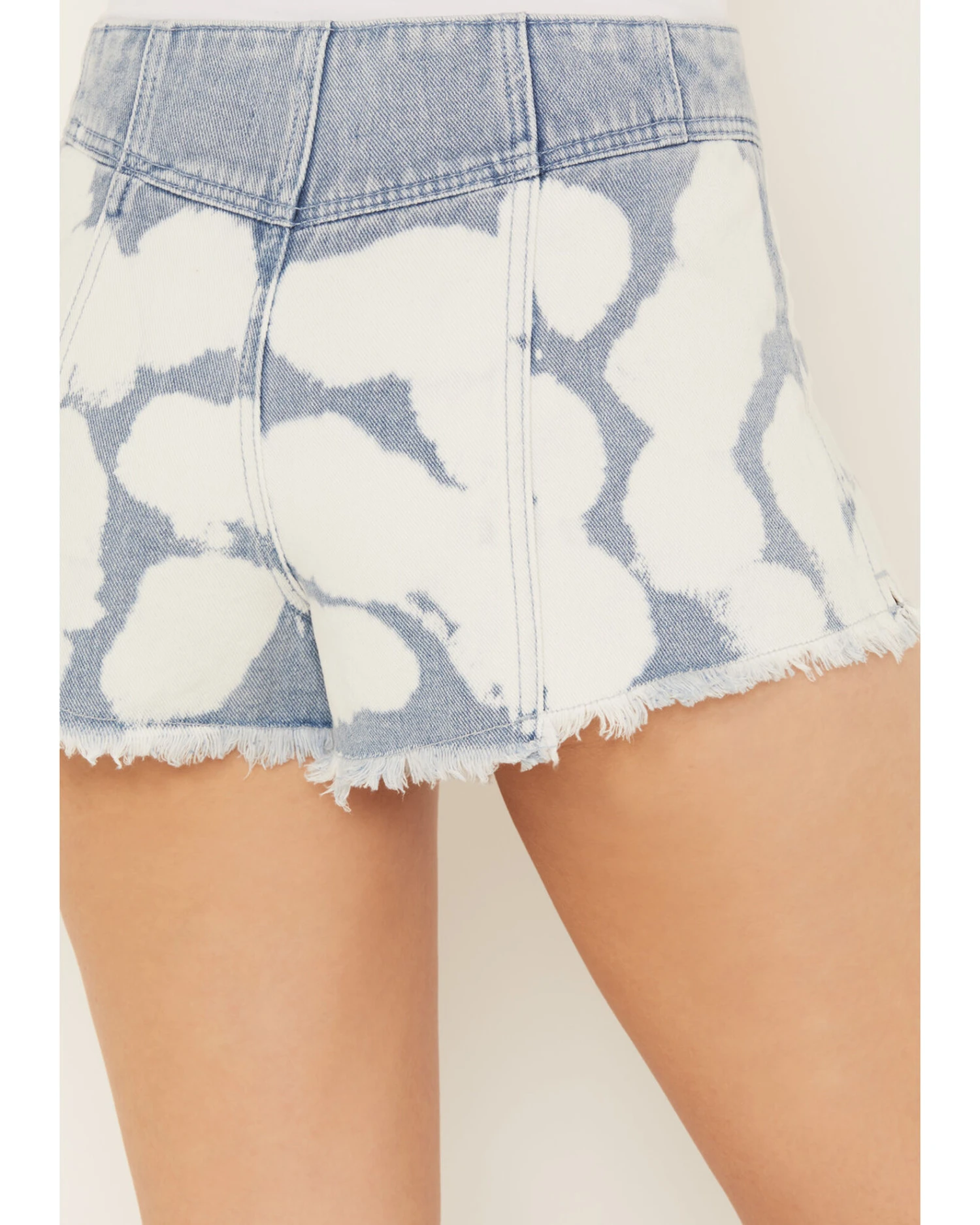 Shyanne Women's Light Wash High Rise Pull On Shorts 1 Shyanne Women's Light Wash High Rise Pull On Shorts