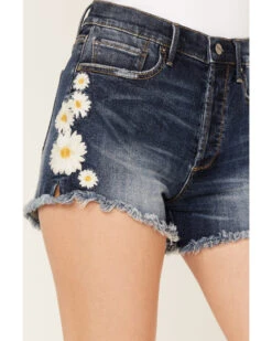 Driftwood Women's Daisy Daydream Dark Wash High Rise Goldie Frayed Shorts 7 Driftwood Women's Daisy Daydream Dark Wash High Rise Goldie Frayed Shorts -Cowgirl Drape Sales 2000387010 416 P2