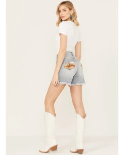 Driftwood Women's Desperado Light Wash Lulu Frayed Shorts 7 Driftwood Women's Desperado Light Wash Lulu Frayed Shorts -Cowgirl Drape Sales 2000387011 412 P3