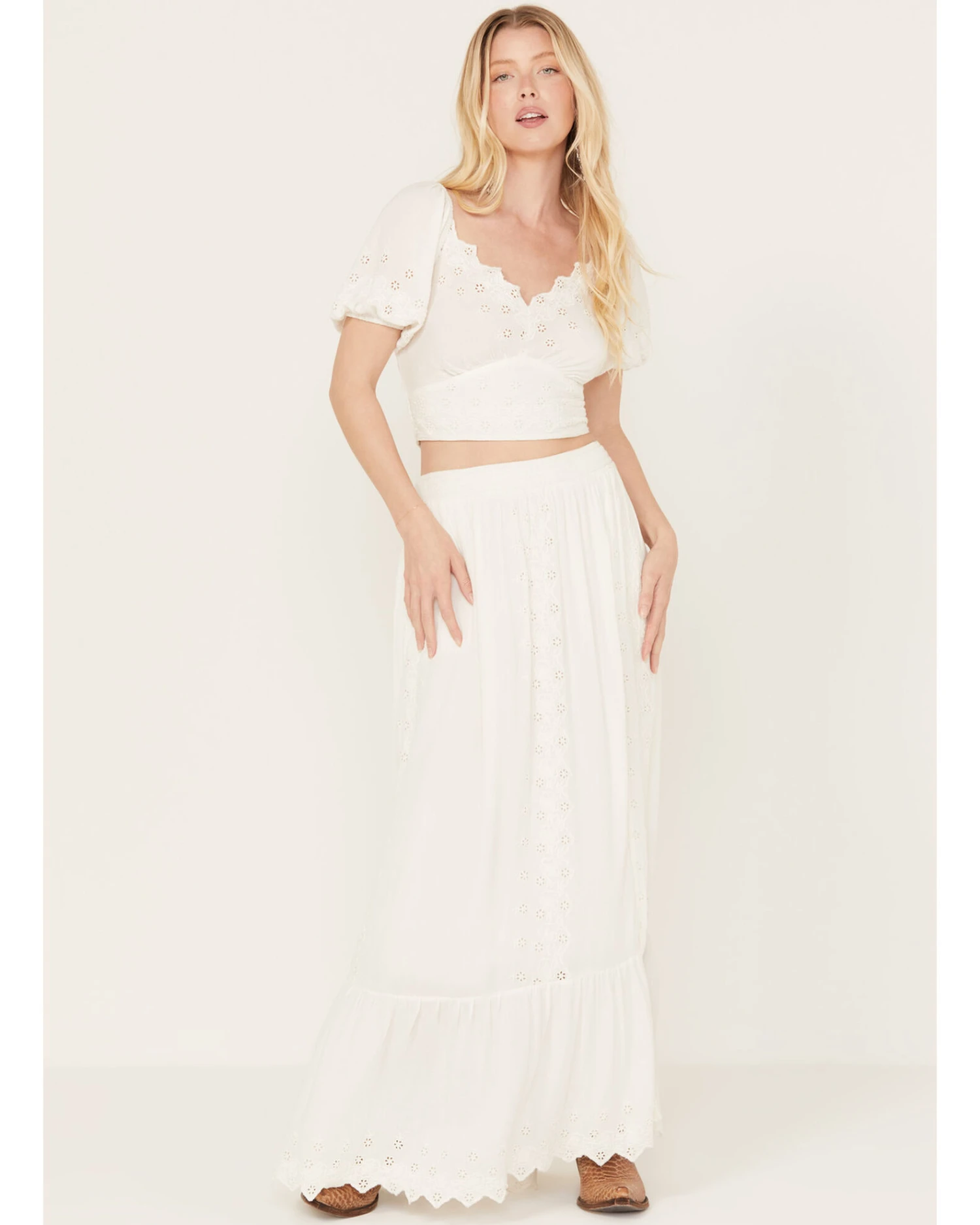 Idyllwind Women's Eyelet Maxi Skirt 2 Idyllwind Women's Eyelet Maxi Skirt - Image 2