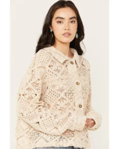 Miss Me Women's Crochet Shacket