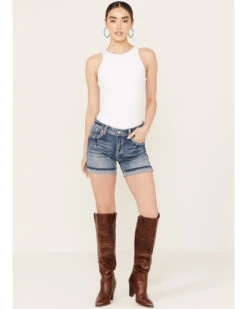 Grace In LA Women's Medium Wash Americana Horseshoe Jeans -Cowgirl Drape Sales 2000387379 414 P3