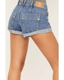 Free People Women's Light Wash Beginners Luck Slouch Shorts 6 Free People Women's Light Wash Beginners Luck Slouch Shorts -Cowgirl Drape Sales 2000387535 414 P4