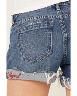 Lucky Brand Women's Medium Wash Seeing Stars Low Rise Distressed Shorts 6 Lucky Brand Women's Medium Wash Seeing Stars Low Rise Distressed Shorts -Cowgirl Drape Sales 2000388110 414 P4
