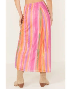 Show Me Your Mumu Women's Dazy Mesh Striped Midi Skirt -Cowgirl Drape Sales 2000388984 650 P4