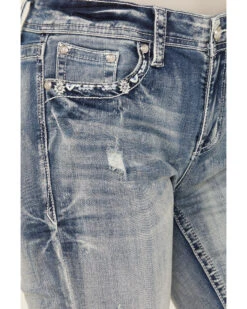 Grace In LA Women's Light Wash Mid Rise Geo Embroidered Pocket Bootcut Jeans 6 Grace In LA Women's Light Wash Mid Rise Geo Embroidered Pocket Bootcut Jeans -Cowgirl Drape Sales 2000389001 412 P4