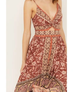 Angie Women's Floral Border Print Dress -Cowgirl Drape Sales 2000391055 220 P3