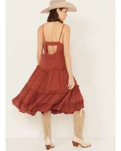 Bila77 Women's Floral Embroidered Tier Midi Dress -Cowgirl Drape Sales 2000392115 220 P4