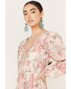 Beyond The Radar Women's Print Hanky Hem Dress -Cowgirl Drape Sales 2000392309 900 P2