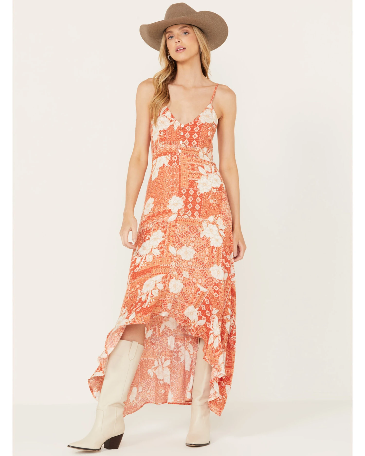 Wild Moss Women's Floral Patchwork Maxi Dress 4 Wild Moss Women's Floral Patchwork Maxi Dress - Image 4