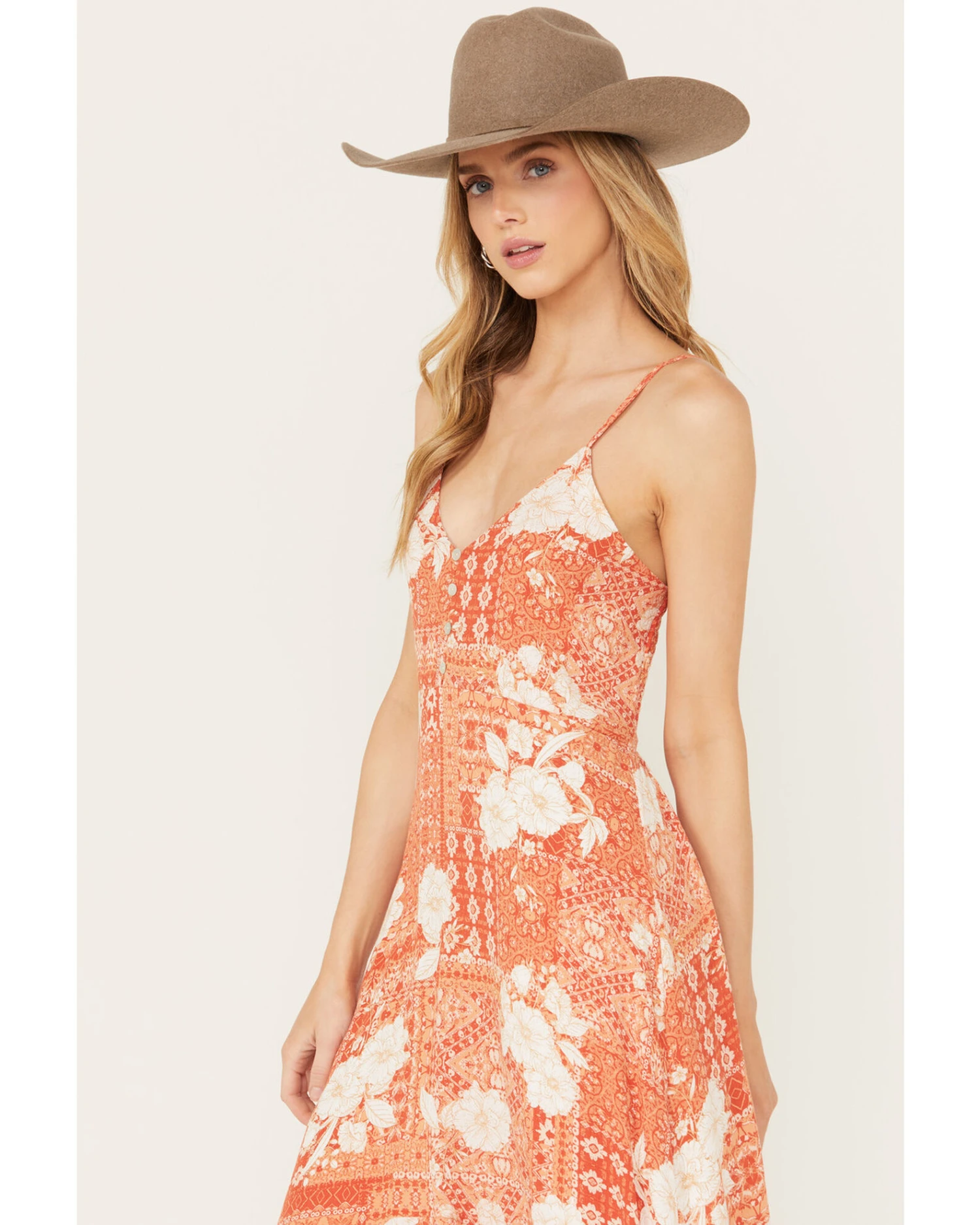 Wild Moss Women's Floral Patchwork Maxi Dress 3 Wild Moss Women's Floral Patchwork Maxi Dress - Image 3